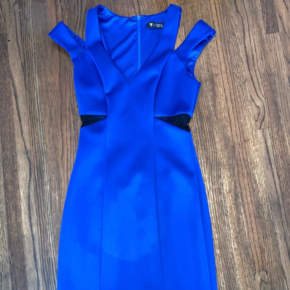 Royal Blue Scuba Bodycon Dress